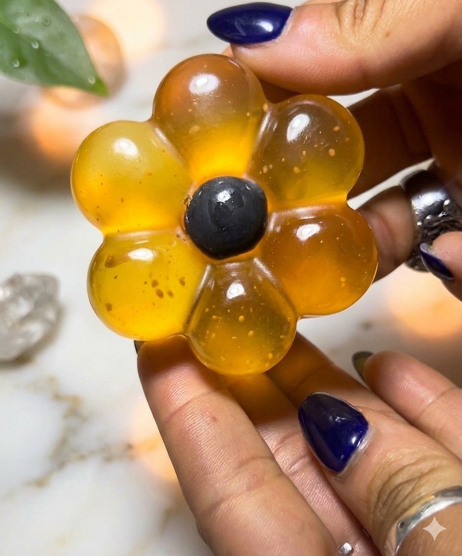 Sabonete com brilho e transparência